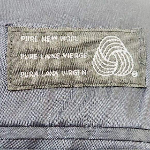 Kasper black blazer suit jacket wool Size 48R - Picture 6 of 8